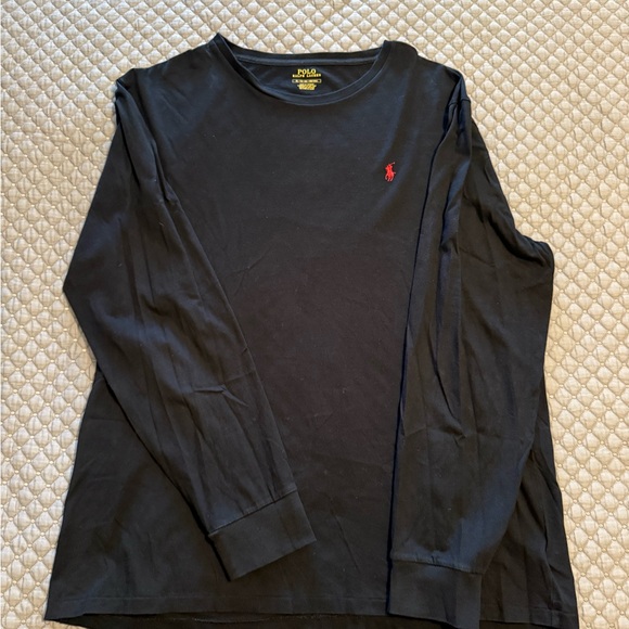 Polo by Ralph Lauren Men's Black Long Sleeve Tee - Picture 1 of 4